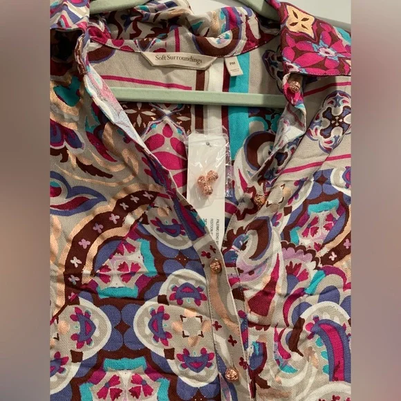 NWT Soft Surroundings Paloma maxi floral boho indies 70’s eclectic resorts MP